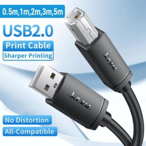 Jasoz Usb 2.0 Type A Male To B Printer Cable For Hp Canon Dell Brother Epson