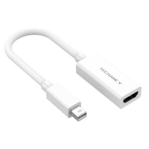 Adaptador de vídeo Techancy Mini DP para HDTV, TL7337, transmissão 2K HD, branco