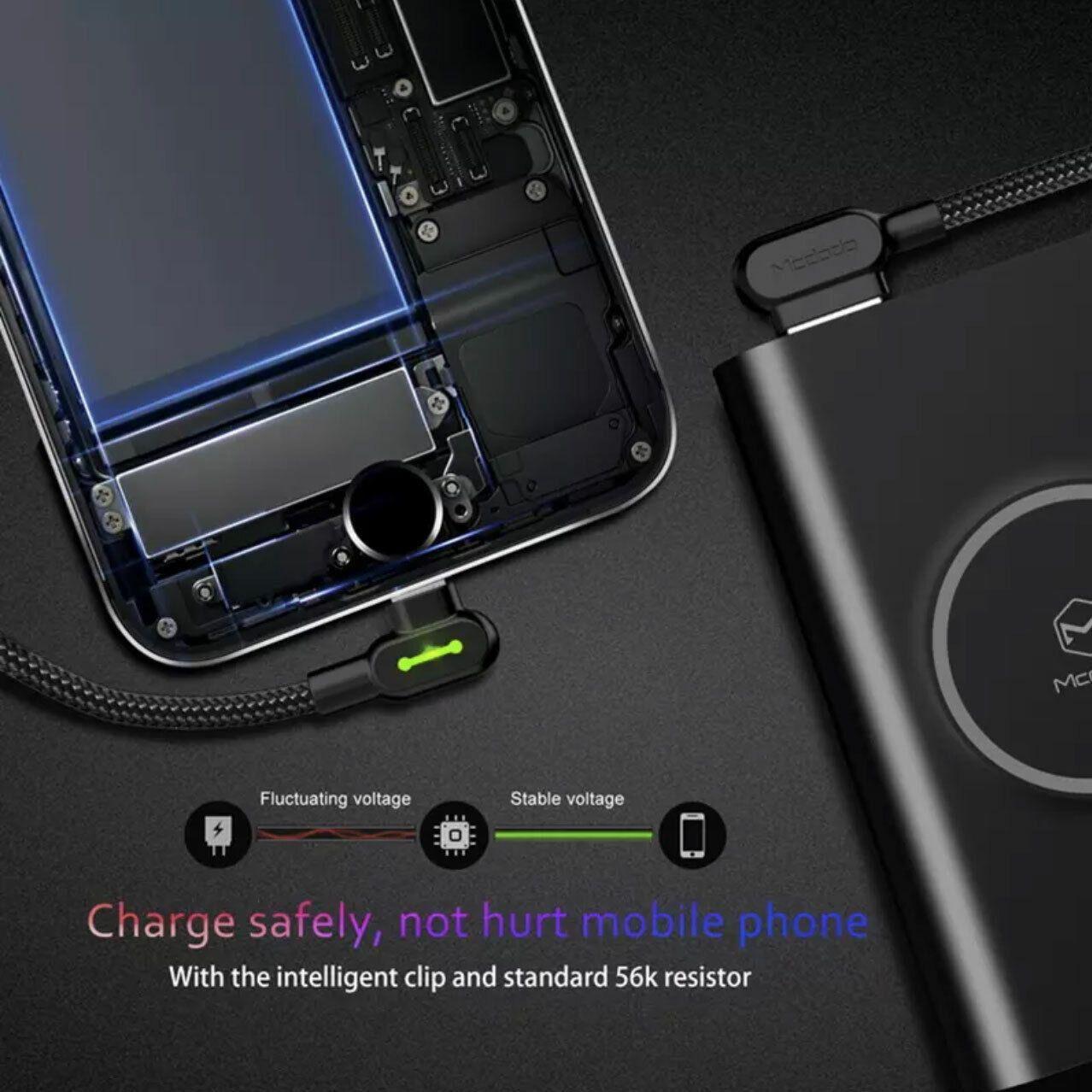 Mcdodo Fast Usb Cable Heavy Duty Charging Syn Charger Iphone 90 Degree Angle - Image 5